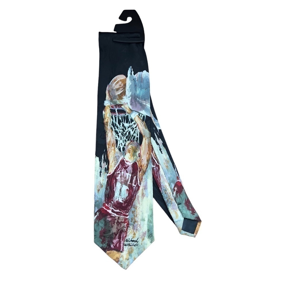 VTG Men’s Basketball Silk Necktie Tie “Slam Dunk" Sports